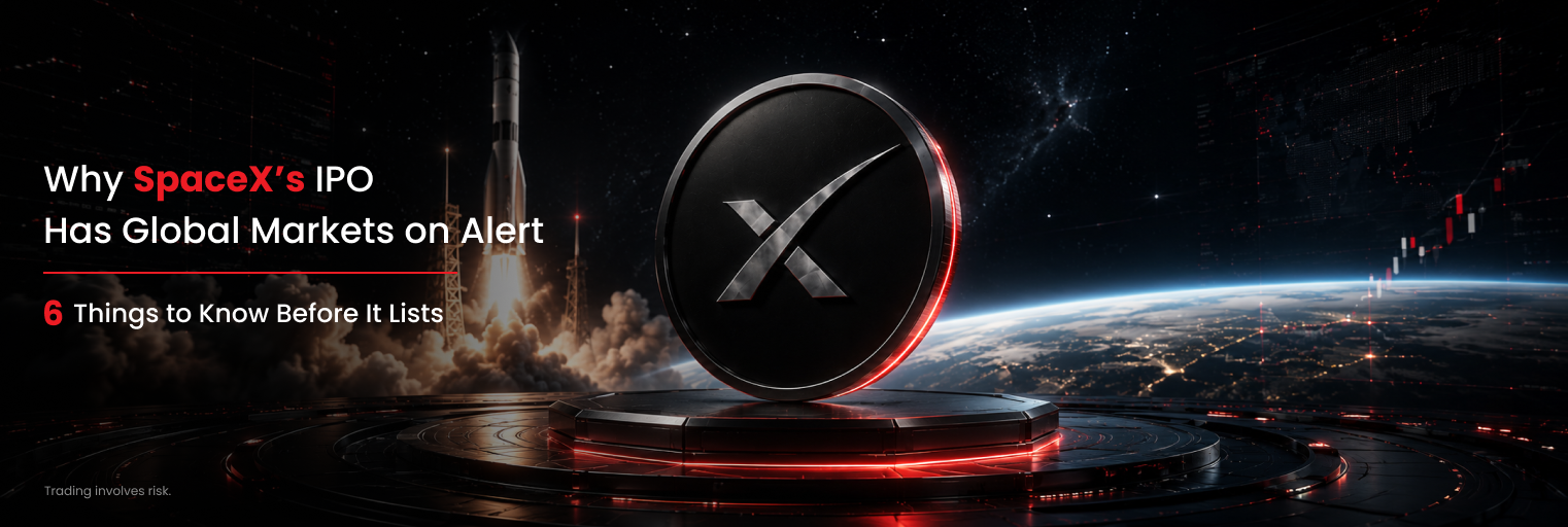 SpaceX IPO 2026 featured image with rocket launch, Earth and market chart